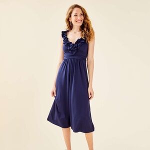 New With Tags - Lilly Pulitzer Leena Midi Dress - True Navy XL